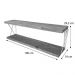Prateleira Dual de Ferro e Madeira 100cm Industrial Tabaco e Preto