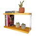 Prateleira Dual de Ferro e Madeira 60cm Industrial Carvalho e Branco