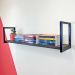 Prateleira de Ferro e Madeira Industrial de Parede Style 1 Prateleira 120cm Tabaco e Preto