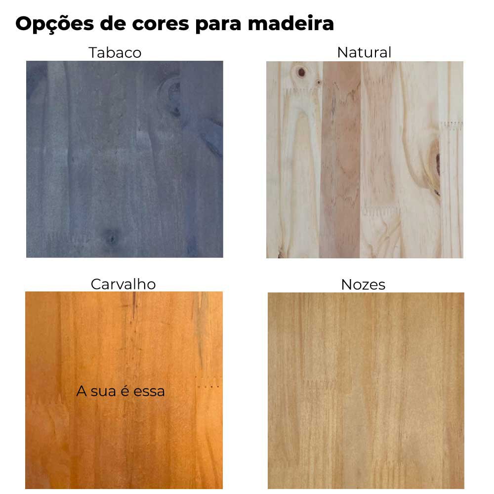 Prateleira de Ferro e Madeira Industrial de Parede Style 1 Prateleira 60cm Carvalho e Preto