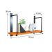 Prateleira de Parede de Ferro e Madeira Bracket Industrial 50cm Carvalho e Preto