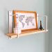 Prateleira de Parede de Ferro e Madeira Bracket Industrial 50cm Natural e Branco