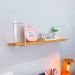 Prateleira de Parede de Ferro e Madeira Bracket Industrial 90cm Carvalho e Branco