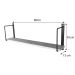 Prateleira de Parede de Ferro e Madeira Bracket Industrial 90cm Natural e Branco