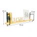 Prateleira de Parede de Ferro e Madeira Bracket Industrial 90cm Natural e Preto