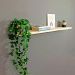 Prateleira de Parede de Ferro e Madeira Industrial Suspensa 100cm Natural e Branco