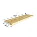 Prateleira de Parede de Ferro e Madeira Industrial Suspensa 60cm Natural e Branco