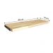 Prateleira de Parede de Ferro e Madeira Industrial Suspensa 60cm Tabaco e Branco