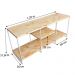 Rack de TV Industrial de Ferro e Madeira  1,20m Natural e Branco