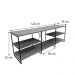 Rack de TV Industrial de Ferro e Madeira  Duo 1,20m Carvalho e Preto