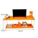 Rack de TV Industrial de Ferro e Madeira Style Square Carvalho e Branco