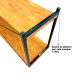 Rack de TV Industrial de Ferro e Madeira Style Square Carvalho e Preto