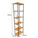 Rack de TV Style Industrial com Estante Style de Ferro e Madeira Slim 6 Prateleiras Carvalho e Preto