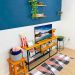 Rack de TV Style Industrial de Ferro e Madeira Carvalho e Preto