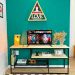 Rack de TV Style Industrial de Ferro e Madeira Natural e Preto