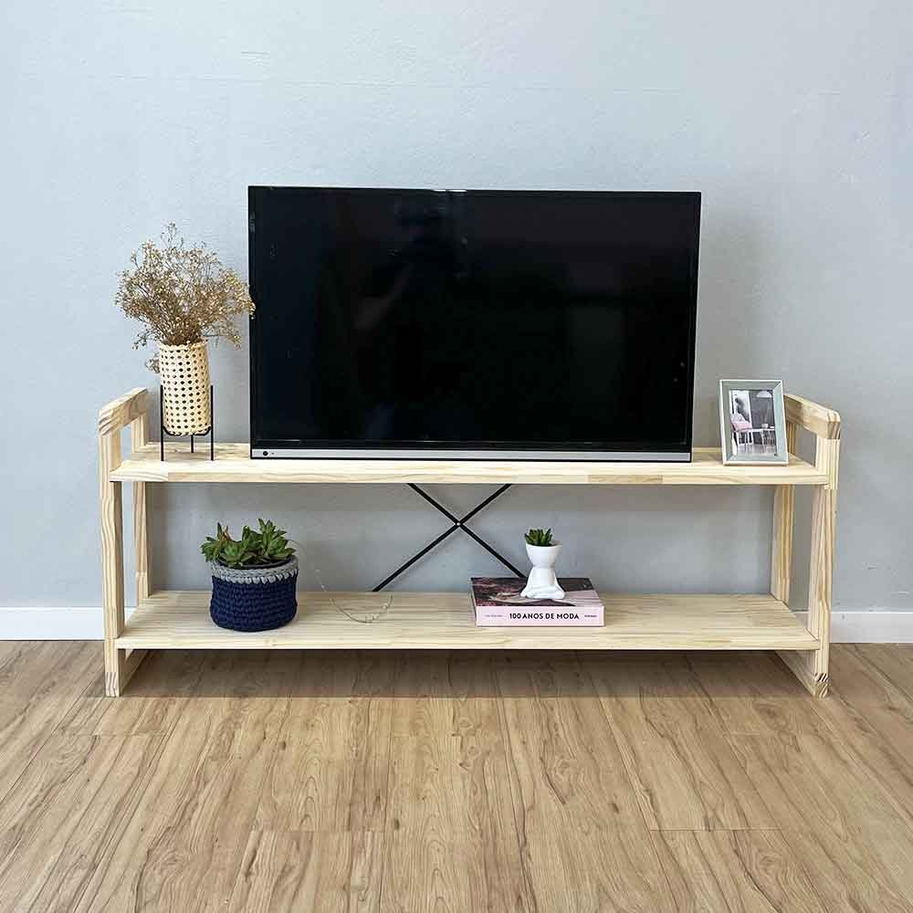 Rack de TV de Madeira Pinus Linea Natural