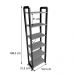 Rack de TV de Madeira Pinus com Estante 6 Prateleiras Slim Linea Tabaco