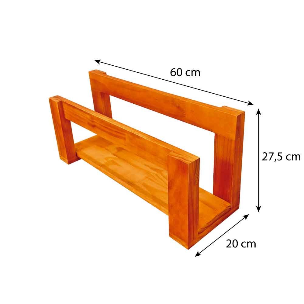 Sapateira de Madeira Pinus Linea Stair Carvalho