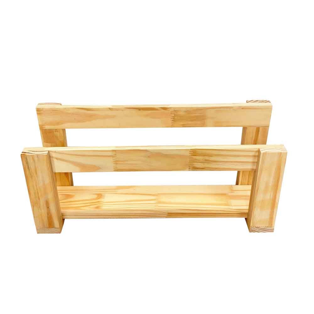 Sapateira de Madeira Pinus Linea Stair Natural