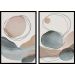 Kit com 2 Quadros Decorativos  60x40 cm Abstrato Mancha com Moldura Caixa, na posição Vertical, ideal para ambiente de Sala, Quarto e Hall