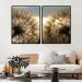 Kit com 2 Quadros Decorativos 60x40 cm Floral com Moldura Caixa Preta com 3 centimetros de Profundidade, na posição Vertical ideal para ambiente de Sala, Quarto e Hall.