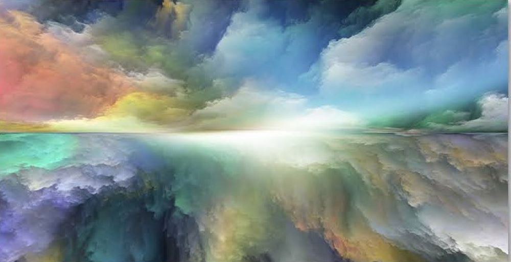 Quadro Decorativo Abstrato Dream Land, Tela em Canvas na Horizontal ideal para ambiente de Sala, Quarto e Hall (100x70 cm)