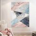 Quadro Decorativo Abstrato Geometrico com Moldura Caixa, na posição Horizontal, ideal para ambiente de Sala, Quarto, Hall e Escritorio