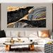 Quadro Decorativo Abstrato Marmoreado, Tela em Canvas na Horizontal ideal para ambiente de Sala, Quarto e Hall de entrada (100x70 cm)
