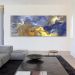 Quadro Decorativo Abstrato Nuvens, Tela em Canvas na Horizontal ideal para ambiente de Sala de estar, jantar, reuniões, Quarto e Hall de entrada