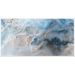 Quadro Decorativo Abstrato Onda com Moldura Caixa Branca, na posição Horizontal, ideal para ambiente de Sala, Quarto e Hall (100x70 cm)