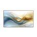 Quadro Decorativo Abstrato com Moldura Caixa, na Posição Horizontal, ideal para Ambiente de Sala, Quarto e Hall de Entrada (Moldura Nogueira, 100x70 cm)