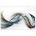 Quadro Decorativo Abstrato com Moldura Caixa, na posição Horizontal, ideal para ambiente de Sala, Quarto e Hall (Moldura Branca, 100x50 cm)