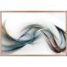 Quadro Decorativo Abstrato com Moldura Caixa, na posição Horizontal, ideal para ambiente de Sala, Quarto e Hall (Moldura Freijo, 100x50 cm)