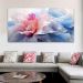 Quadro Decorativo Floral Abstrato, Tela em Canvas na Horizontal ideal para ambiente de Sala, Quarto e Hall de entrada (100x70 cm)