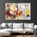 Quadro Decorativo Floral Aquarelado, Tela em Canvas na Horizontal ideal para ambiente de Sala de estar, jantar, reuniões, Quarto e Hall de entrada (100x70cm)