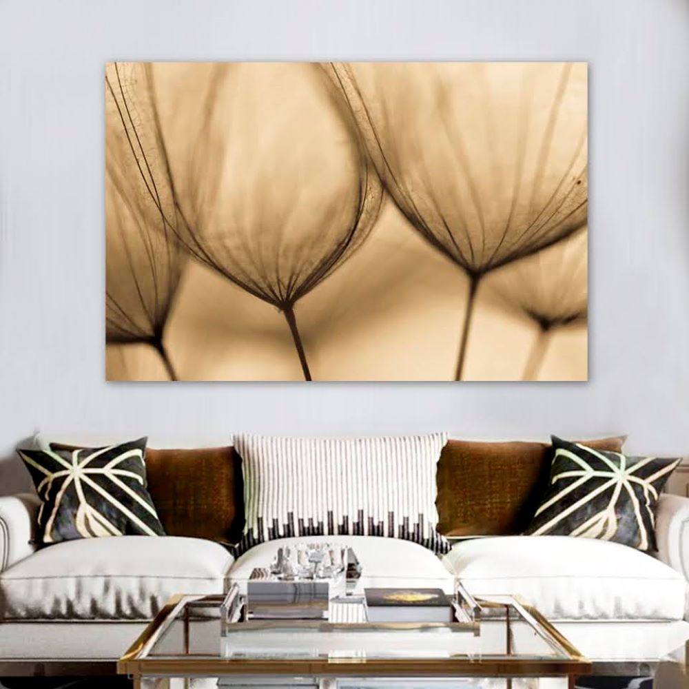 Quadro Decorativo Floral Contemporâneo Fotografico, Tela em Canvas na Horizontal, ideal para ambiente de Sala, Quarto e Hall (100x70 cm)