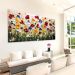 Quadro Decorativo Floral Contemporâneo, Tela em Canvas na Horizontal ideal para ambiente de Sala, Quarto e Hall de entrada (100x70 cm)