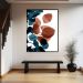 Quadro Decorativo Floral Contemporaneo Raio X com Moldura Caixa, na posição Horizontal, ideal para ambiente de Sala, Quarto e Hall