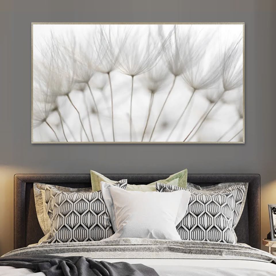 Quadro Decorativo Floral Fotografico com Moldura Caixa, na posição Horizontal, ideal para ambiente de Sala, Quarto e Hall