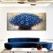 Quadro Decorativo Floral Pintura Buque, Tela em Canvas na Horizontal ideal para ambiente de Sala de estar, jantar, reuniões, Quarto e Hall de entrada