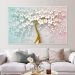 Quadro Decorativo Floral Romantico com Moldura Caixa, na posição Horizontal, ideal para ambiente de Sala, Quarto e Hall