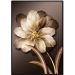 Quadro Decorativo Floral Sepia com Moldura Caixa com 3cm de profundidade, na posição Vertical, ideal para ambiente de Sala, Quarto e Hall (100x70 cm)