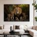 Quadro Decorativo Leão Natureza com Moldura Caixa de 3cm de Profundidade, na posição Horizontal, ideal para ambiente de Sala, Quarto e Hall de Entrada