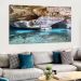 Quadro Decorativo Paisagem Falesias Mar, Tela em Canvas na Horizontal ideal para ambiente de Sala de estar, jantar, reuniões, Quarto e Hall de entrada