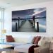 Quadro Decorativo Paisagem Lagoa, Tela em Canvas na Horizontal ideal para ambiente de Sala de estar, jantar, reuniões, Quarto e Hall de entrada