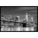 Quadro Decorativo Paisagem New York com Moldura Caixa, na posição Horizontal, ideal para ambiente de Sala, Quarto, Hall e Escritorio