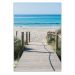 Quadro Decorativo Paisagem Praia Caminhos, Tela em Canvas na Vertical ideal para ambiente de Sala de estar, jantar, reuniões, Quarto e Hall de entrada