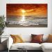 Quadro Decorativo Paisagem Praia com Moldura Caixa de 3cm de Profundidade, na posição Horizontal, ideal para ambiente de Sala, Quarto e Hall de Entrada