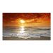 Quadro Decorativo Paisagem Praia com Moldura Caixa de 3cm de Profundidade, na posição Horizontal, ideal para ambiente de Sala, Quarto e Hall de Entrada