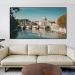 Quadro Decorativo Paisagem Roma com Moldura Caixa de 3cm de Profundidade, na posição Horizontal, ideal para ambiente de Sala, Quarto e Hall de Entrada